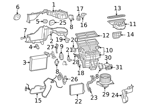 Condenser, Compressor & Lines for 2008 Jeep Commander #1