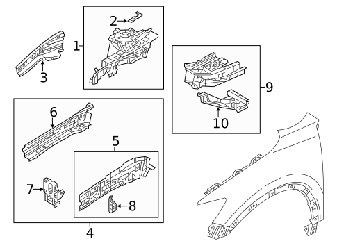Structural Components & Rails for 2014 Mazda CX-5 #0