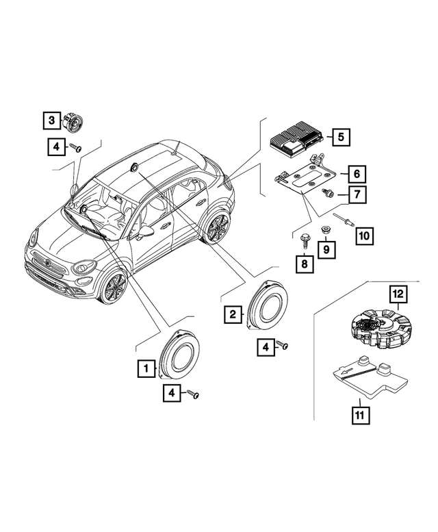 6511619AA - Electrical: Pan Head Tapping Screw for Fiat: 500X | Jeep: Renegade Image