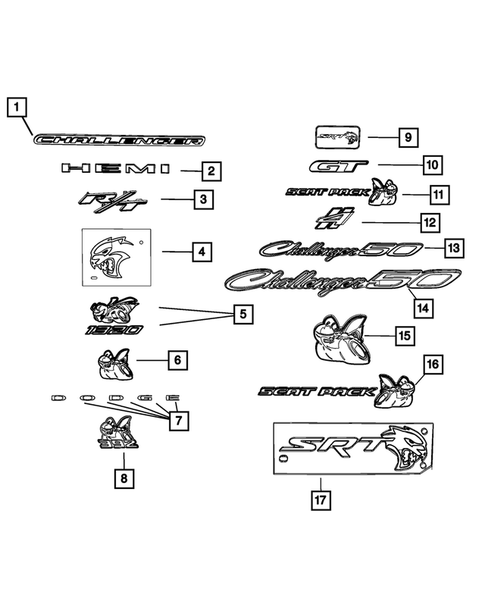 Nameplates for 2020 Dodge Challenger #0