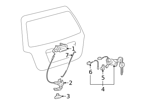 Lock & Hardware for 2007 Toyota Highlander #3