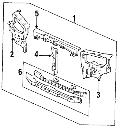 Radiator Support for 1996 Honda Accord #0