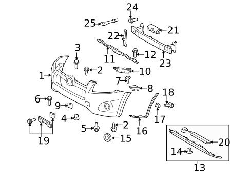 Bumper & Components - Front for 2012 Toyota RAV4 #0
