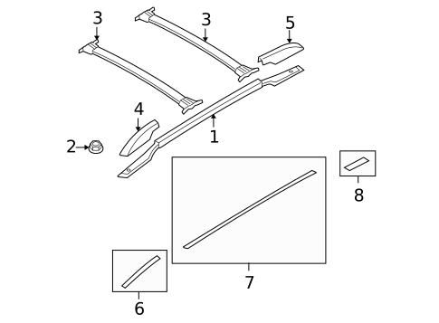 Luggage Carrier for 2009 Hyundai Veracruz #0