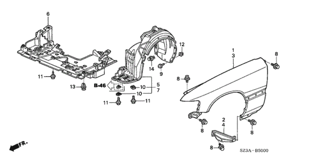 Front Fenders for 2004 Acura RL #0