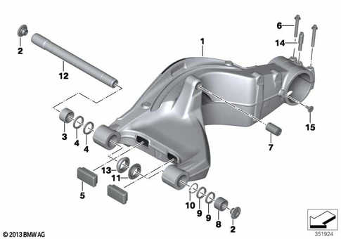 Rear Swing Arm with Bearing, Strut for 2012 BMW-Motorrad F 800 ST #0