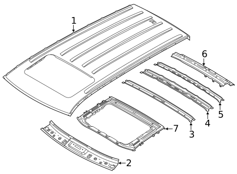 Roof & Components for 2021 Hyundai Palisade #0