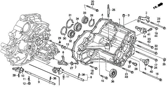 AT Transmission Housing for 1995 Honda Civic del Sol #0