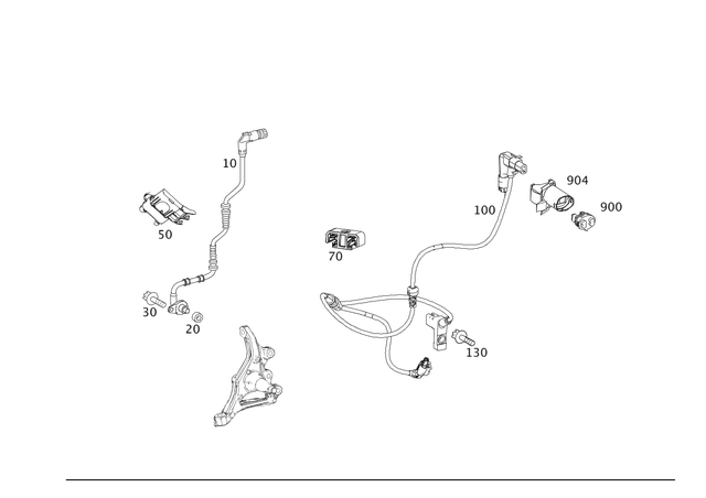 2049054405 - Electrical Equipment and Instruments: Rotational Speed Sensor for Mercedes-Benz: C250, C300, C350 Image image