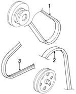 38920P0FJ01 - : 1993-2001 Honda Prelude - AC Belt for Honda: Prelude Image