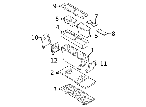Rear Console for 2024 INFINITI QX60 #0