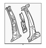 8U0810073A - Body: Pillar Reinforced for Audi: Q3, Q3 Quattro Image
