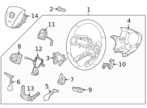 Steering Wheel & Trim for 2022 Honda Pilot #0