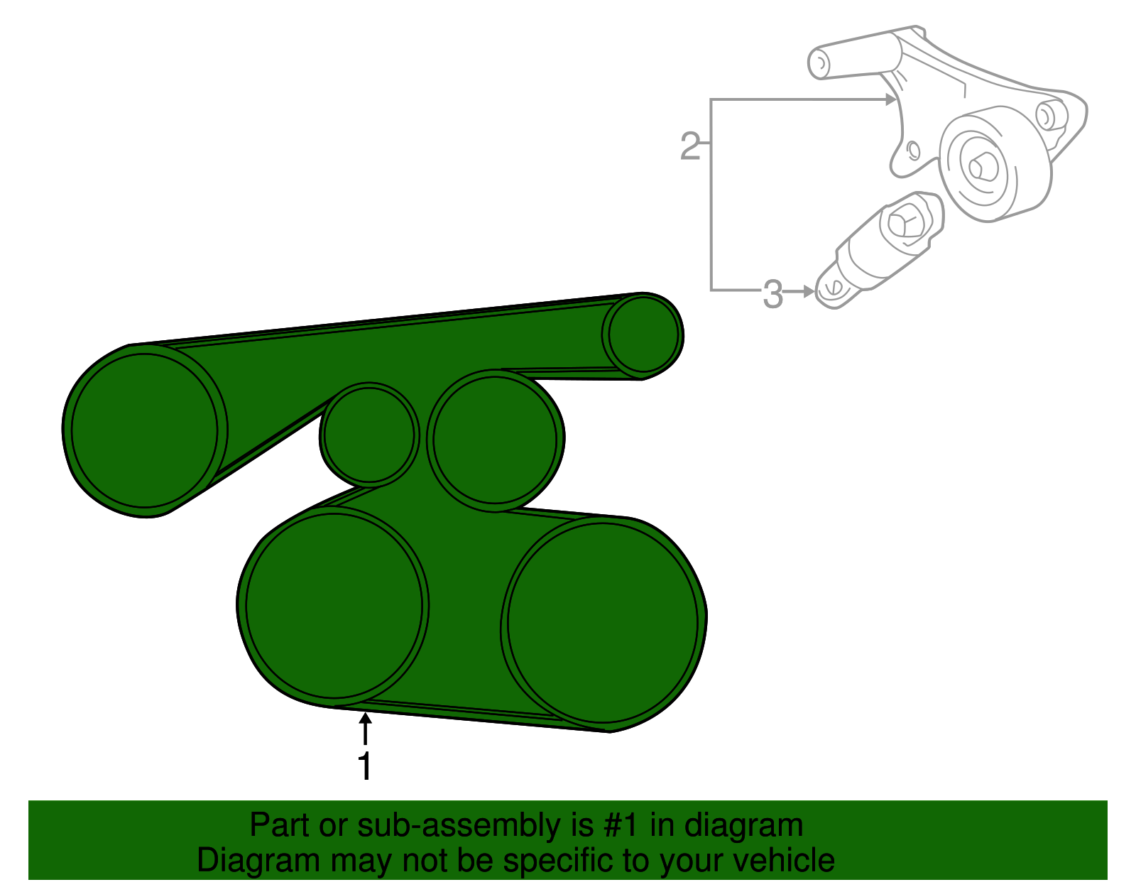 Serpentine Belt - 2001-2008 Toyota (90916-A2012) | Kendall
