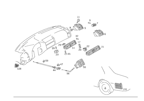 Air Ducting for 1984 Mercedes-Benz 500 SEC #0