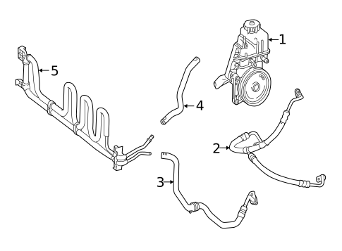 Pump & Hoses for 2014 Mercedes-Benz SLK350 #0