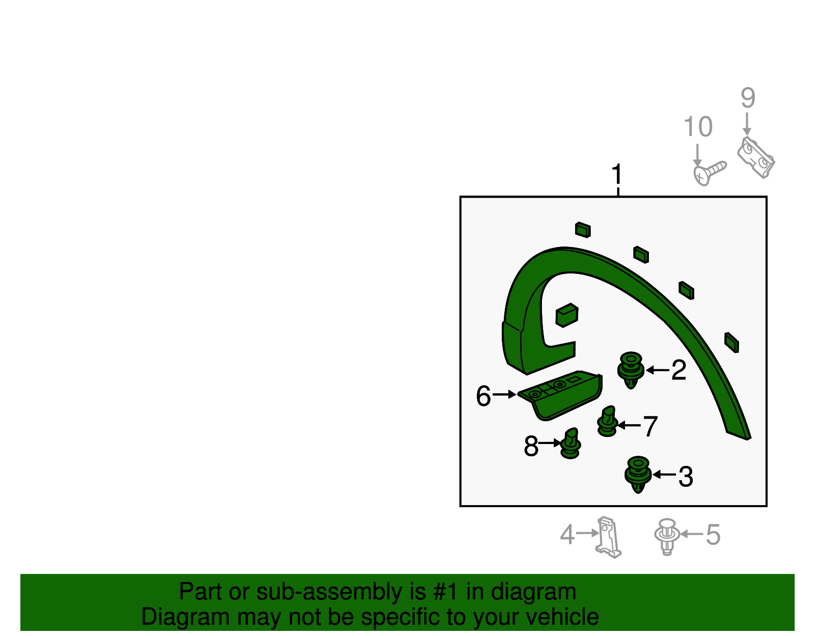 TK48-51-W60H - Driver Side Wheel Opening Molding - 2016-2023