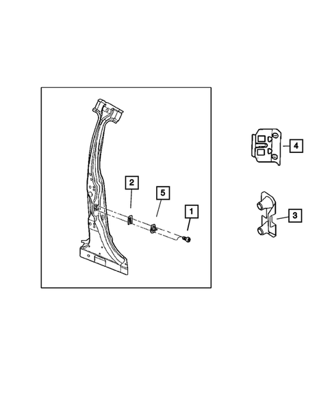 Aperture Panel and Pillar Supports for 2010 Chrysler PT Cruiser #3