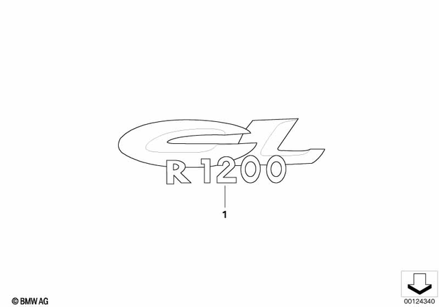 51147676864 - Frame and Mounting Parts: Label - R1200cl for BMW-Motorrad Image