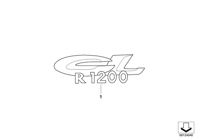 51147676864 - Frame and Mounting Parts: Label - R1200cl for BMW-Motorrad Image