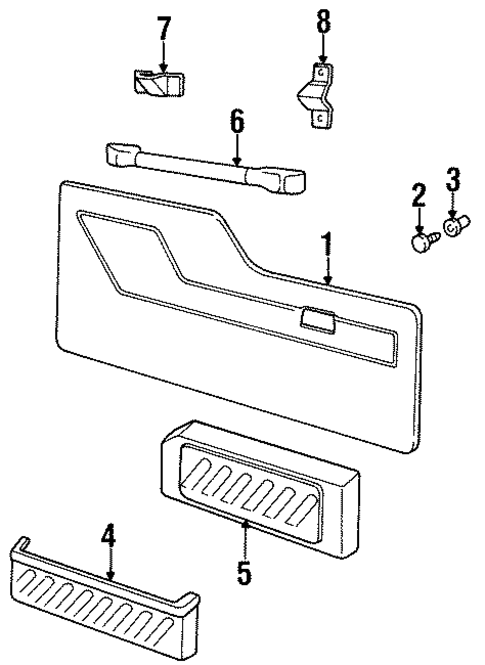 Interior Trim - Back Door for 1995 Land Rover Discovery #0