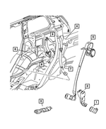 5HP161DVAC - Restraints: Rear Inner Seat Belt for Mopar Image