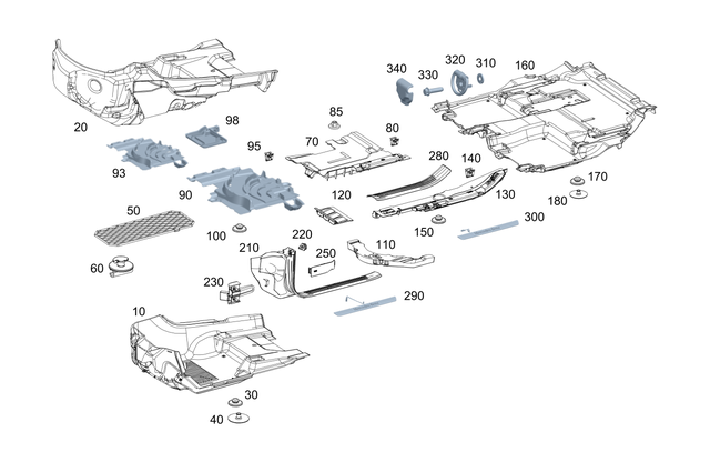 1676802300 - Panelling: Front Floor Covering for Mercedes-Benz: GLE350, GLE450, GLE53 AMG, GLE580, GLE63 AMG S, GLS450, GLS580, GLS63 AMG, Maybach GLS600 Image image