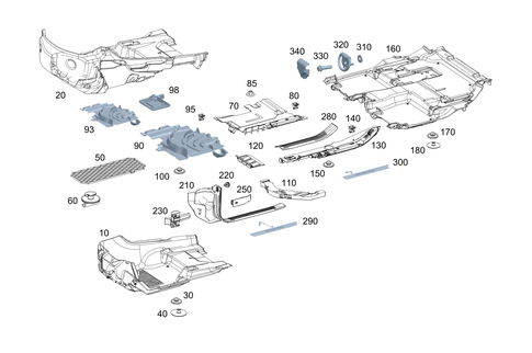 Front Panel Pillar Panelling, Lining on Floor and Footrest for 2025 Mercedes-Benz GLS 63 AMG&reg; #0