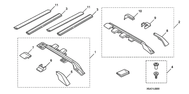 Roof Rack (1) for 2007 Honda Ridgeline #0