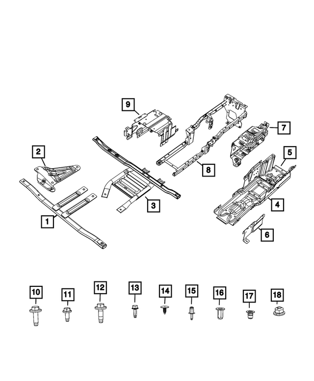 6513621AA - Frame, Bumper and Fascia: Lock Patch Bolt for Jeep: Gladiator Image