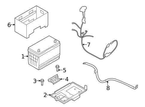 Battery for 2009 Kia Borrego #0