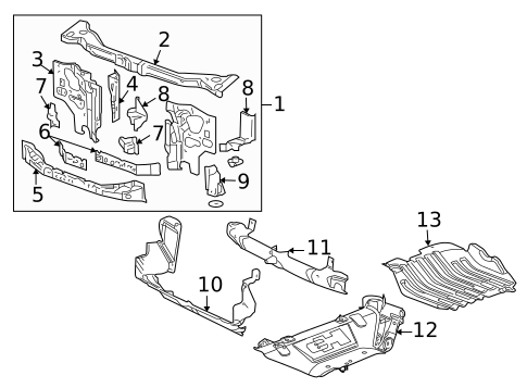 Radiator Support for 2010 Hummer H3T #0