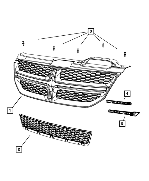 Grilles for 2012 Dodge Journey #0