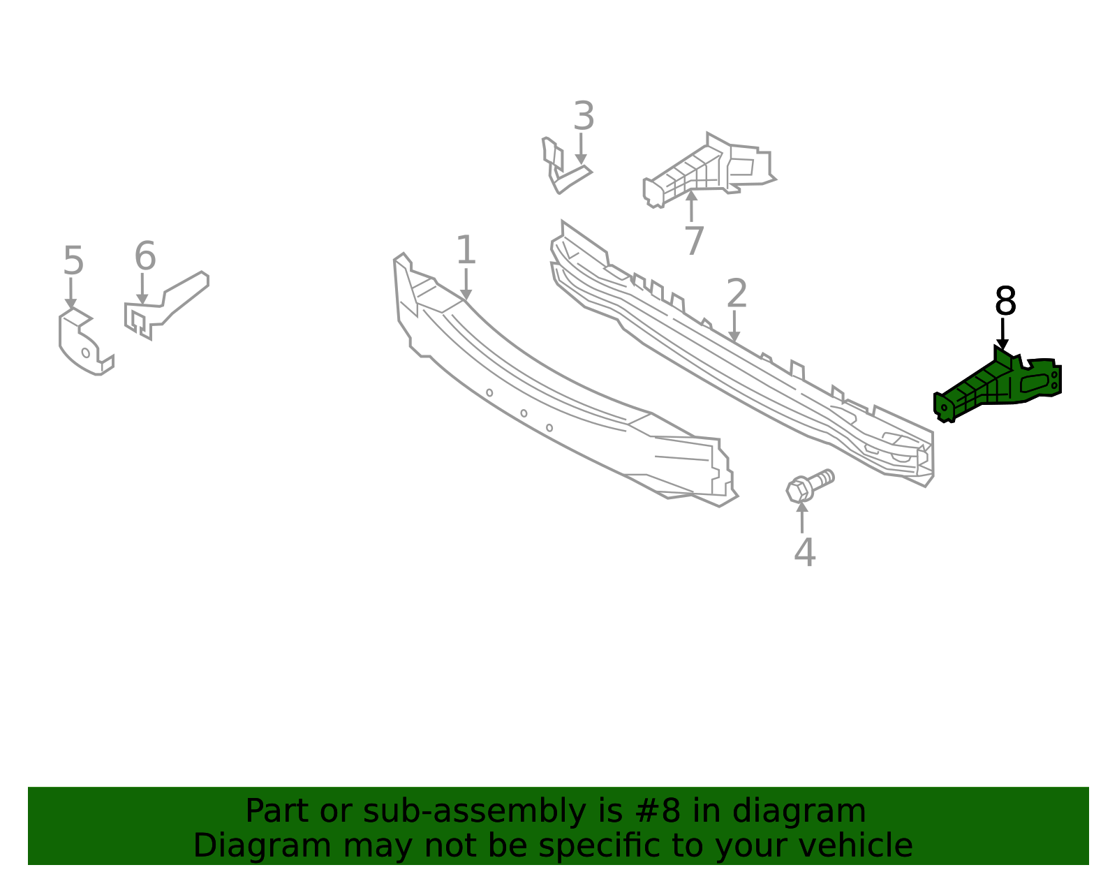 2011-2018 Volvo Engine Cradle Front Extension 31329799 | TascaParts.com