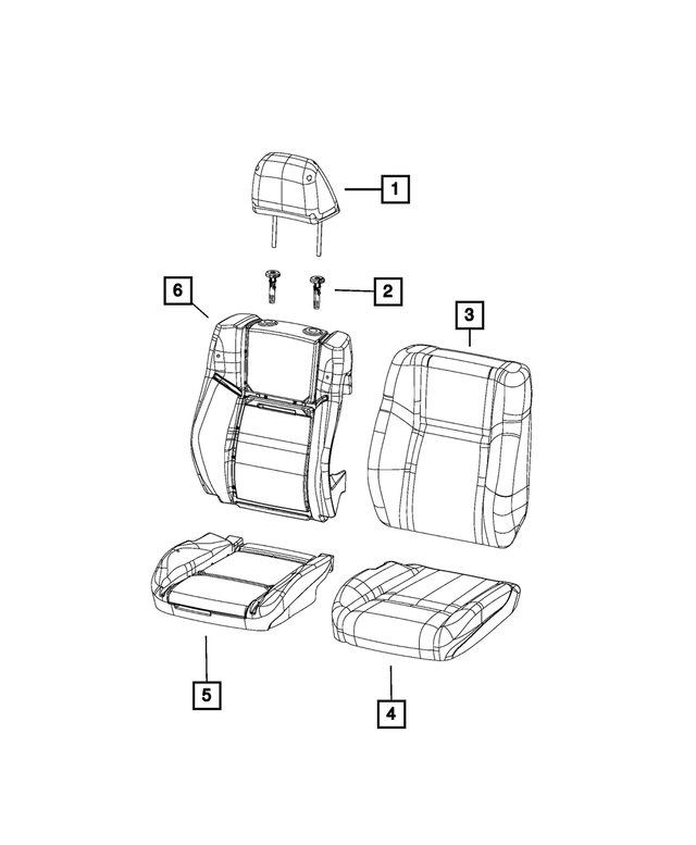5ZC14DX9AA - Interior Trim: Front Headrest for Mopar Image image