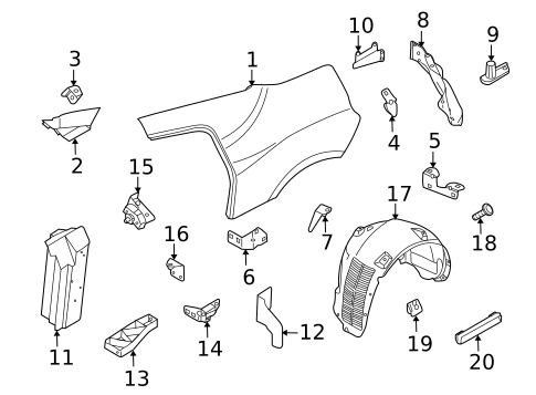 Quarter Panel & Components for 2008 Audi R8 #0