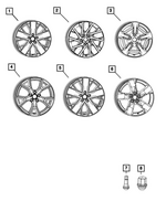 68599279AA - : Aluminum Wheel, Front Or Rear for Mopar Image