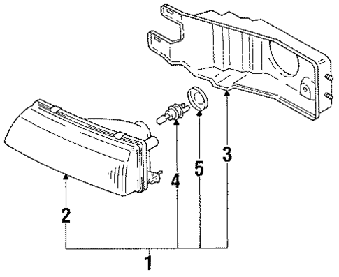 Headlamp Components for 1991 Nissan Stanza #0