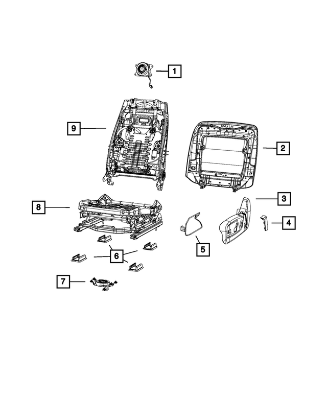 1UY33DX9AC - Interior Trim: Seat Adjuster Shield, Left for Mopar Image