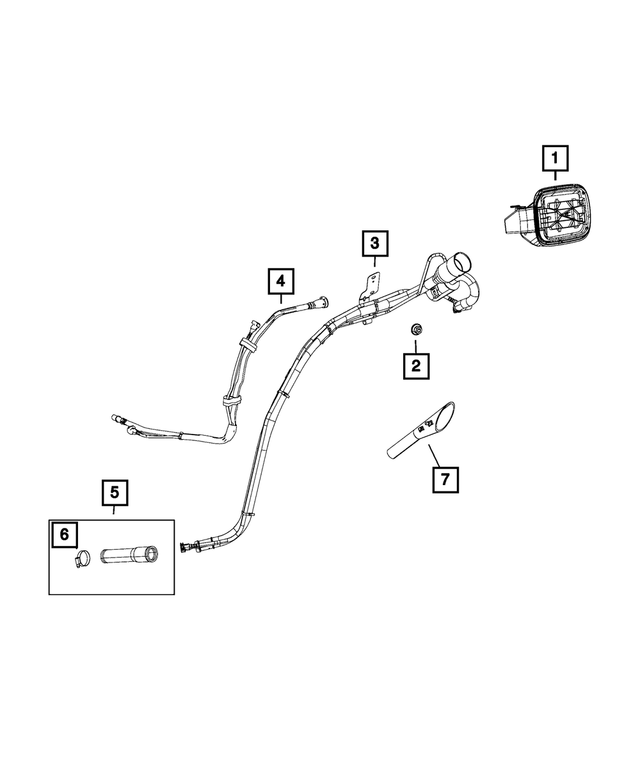 52030371AB - : Fuel Filler Vent Hose for Mopar Image