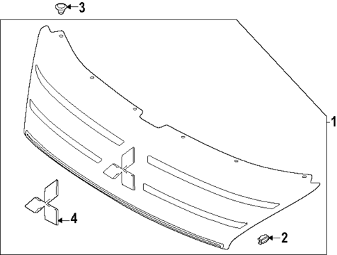 Grille & Components for 2025 Mitsubishi Outlander #1