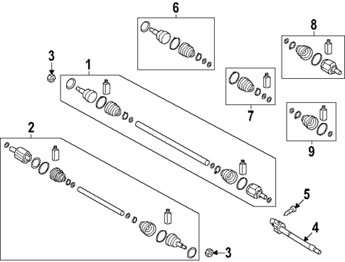 Drive Axles for 2025 Hyundai Santa Fe #0
