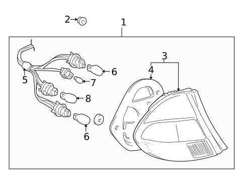 Tail Lamps for 2001 Toyota Prius #0