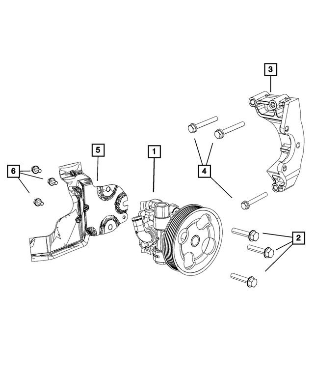 5184594AF - Steering: Power Steering Pump Bracket for Mopar Image