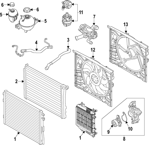 Radiator & Components for 2021 BMW X7 #1