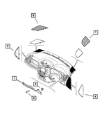 6509682AA - Interior Trim: Screw for Dodge: Hornet | Fiat: 500, 500E, 500L, 500X | Jeep: Cherokee, Compass, Renegade, Wagoneer S | Ram: ProMaster 1500, ProMaster 2500, ProMaster 3500, ProMaster City, ProMaster EV Image