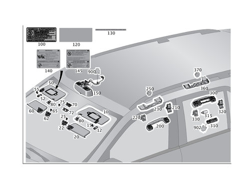Sun Visor, Inside Rearview Mirror, Grab Handle for 2018 Mercedes-Benz GLS450 #0
