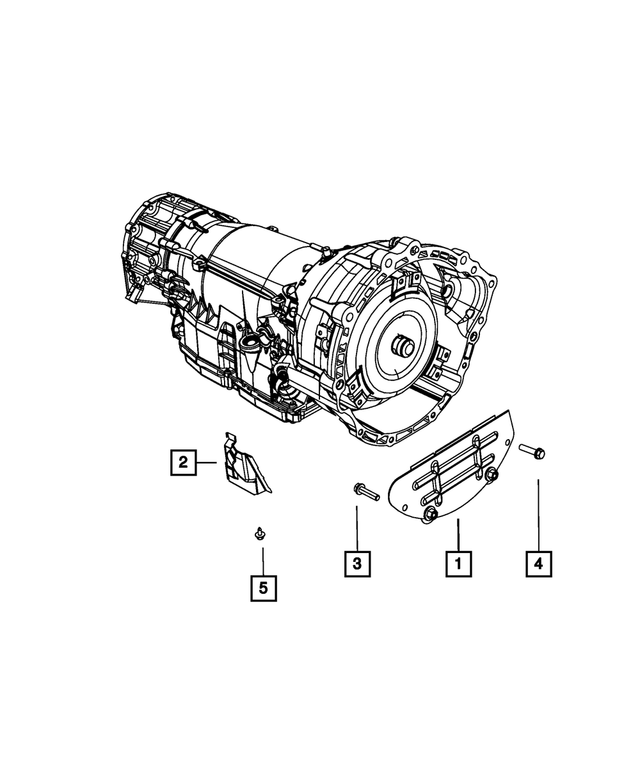 53013915AA - NAG1; W5A580; 5-Speed; Automatic Transmission: Heat Shield for Mopar Image image
