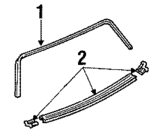 20586422 - Body: Reveal Molding for Buick: LeSabre | Oldsmobile: Delta 88 | Pontiac: Bonneville Image
