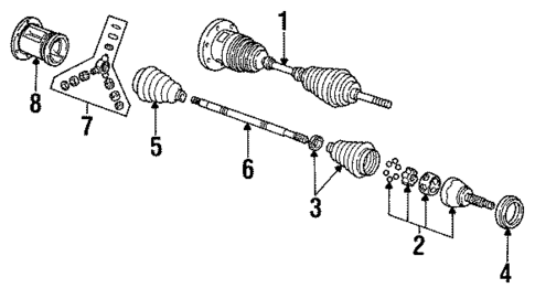 Axle Shaft for 1994 Chevrolet Suburban C1500 #0